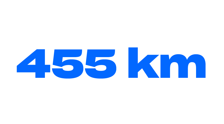 450km